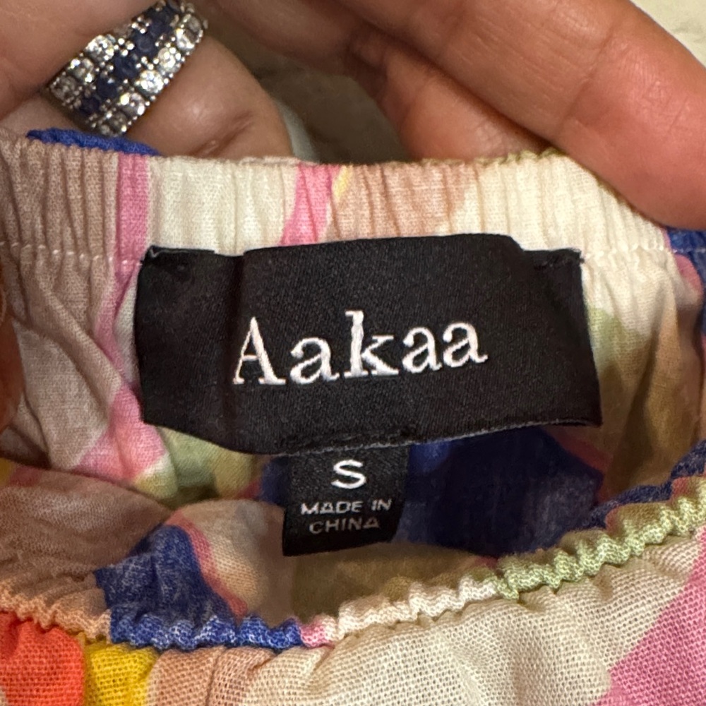 Aakaa Vibrant Swirl Off-Shoulder Maxi Dress - Picture 2 of 4